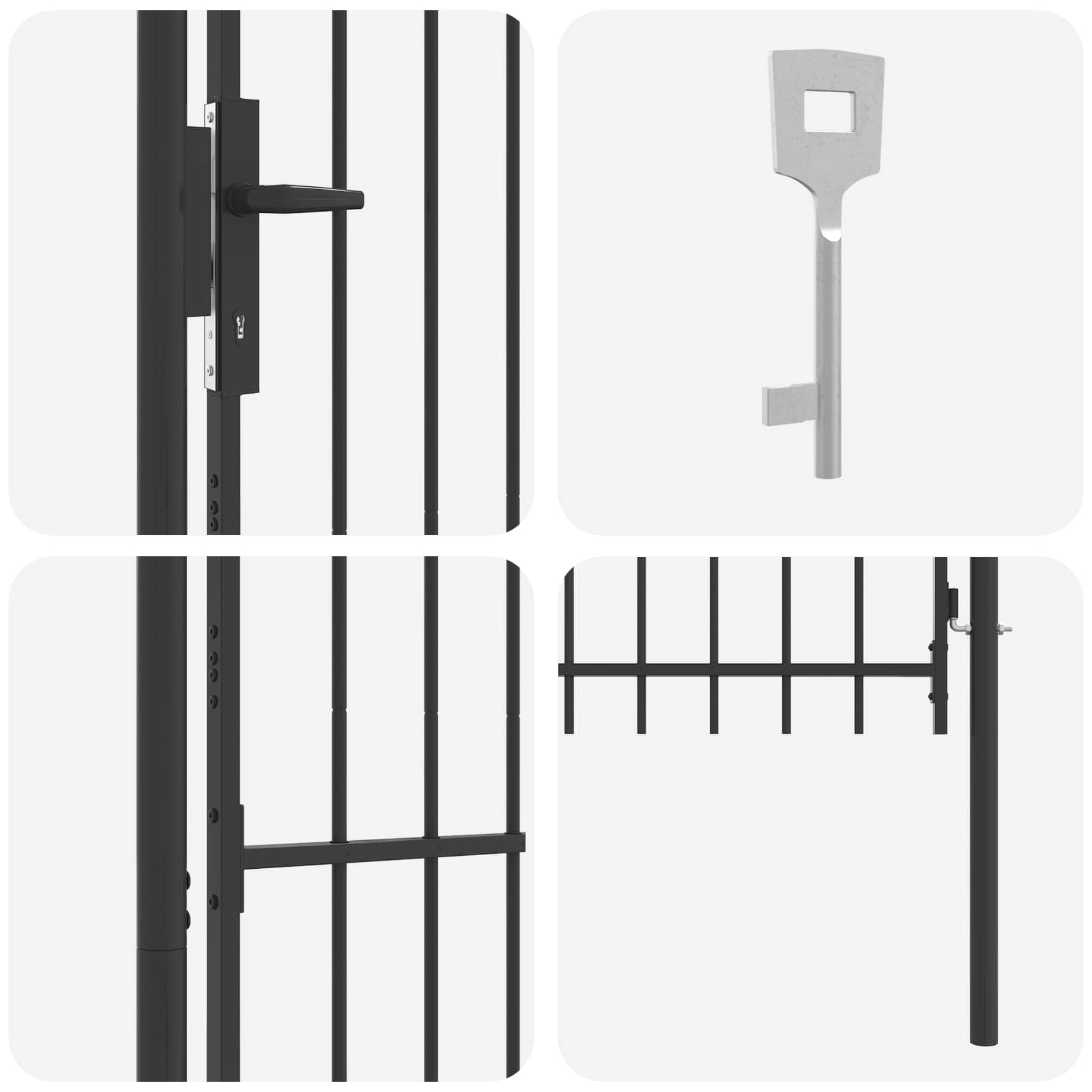 Hekpoort Grijs 100 x 150 cm Poedercoated staal - Afbeelding 5