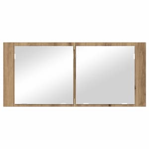 LED zrcadlová skříň Artisanový dub 100 x 12 x 45 cm - obrázek 8