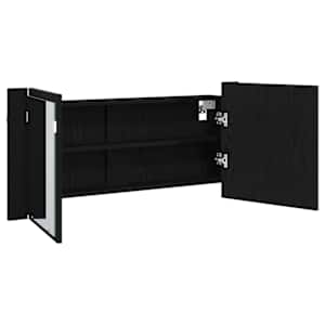 LED zrcadlová skříň Černý dub 100 x 12 x 45 cm kompozitní dřevo - obrázek 6