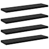 vidaXL Raamatute riiuli plaat 3 tasandit 4 tk 40 x 10 x 1,5 cm Must