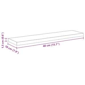 Police na knihy 4 pcs Černý 40 x 10 x 1,5 cm kompozitní dřevo - obrázek 10