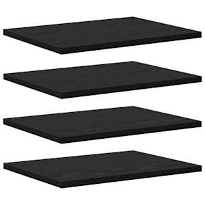 vidaXL Raamatute riiuli plaat 3 tasandit 4 tk 40 x 30 x 1,5 cm Must