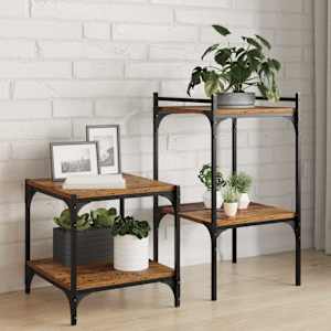 Polica za knjige 4 pcs Rjava 40 x 40 x 1,5 cm Konstruiran les