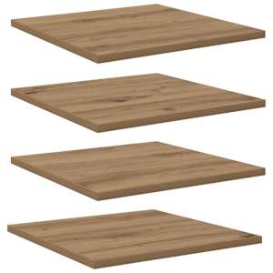 vidaXL Raamatute riiuli plaat 3 tasandit 4 tk 40 x 40 x 1,5 cm Pruun