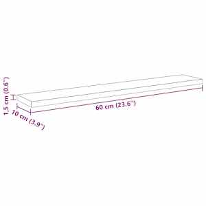 Police na knihy 4 pcs Černý 60 x 10 x 1,5 cm kompozitní dřevo - obrázek 10