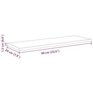 Police na knihy 4 pcs Černá 60 x 20 x 1,5 cm kompozitní dřevo - obrázek 11