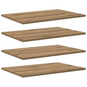 vidaXL Raamatute riiuli plaat 3 tasandit 4 tk 60 x 40 x 1,5 cm Pruun