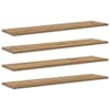 vidaXL Raamatute riiuli plaat 3 tasandit 4 tk 80 x 20 x 1,5 cm Pruun