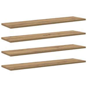 vidaXL Raamatute riiuli plaat 3 tasandit 4 tk 80 x 20 x 1,5 cm Pruun