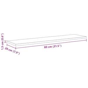 Police na knihy 4 pcs Černý 80 x 20 x 1,5 cm kompozitní dřevo - obrázek 11