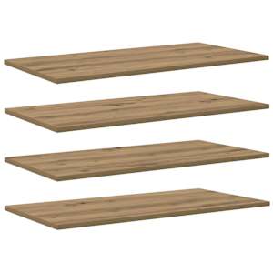 vidaXL Raamatute riiuli plaat 3 tasandit 4 tk 80 x 40 x 1,5 cm Pruun