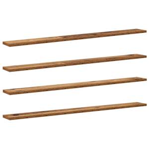 Police na knihy 4 pcs Hnědá 100 x 10 x 1,5 cm kompozitní dřevo - obrázek 2