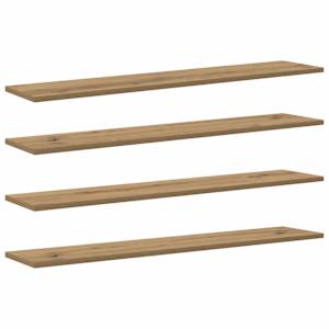 Police na knihy 3 úrovní 4 pcs 100 x 20 x 1,5 cm Hnědá - obrázek 2