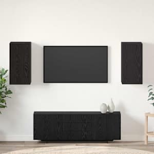 Nástěnná skříň na TV 2 pcs Černý dub Kompozitní dřevo - obrázek 1