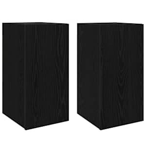 Nástěnná skříň na TV 2 pcs Černý dub Kompozitní dřevo - obrázek 2