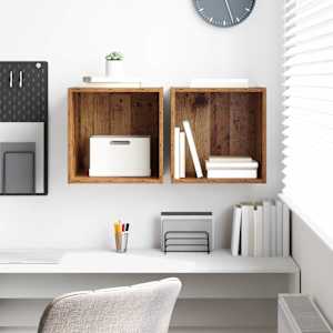 Omarica na steni 2 pcs Star les 37 x 37 x 37 cm Konstruiran les