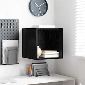 Omarica na steni Črna Orehovina 37 x 37 x 37 cm Konstruiran les
