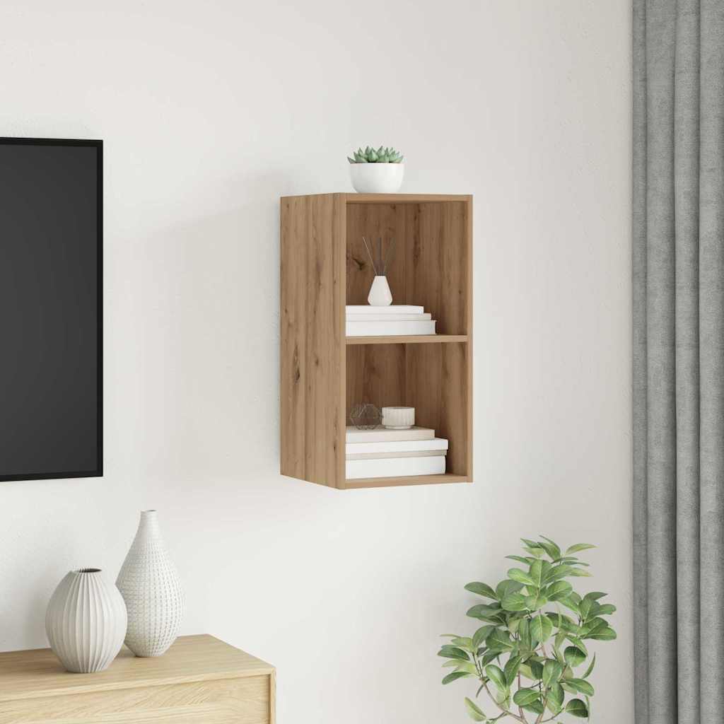 TV-Schränk Eiche handwerklich 37 x 37 x 72 cm Holzwerkstoff