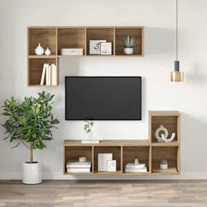 Sestava TV skříněk 37 x 37 x 107 cm Artisanový dub - obrázek 6