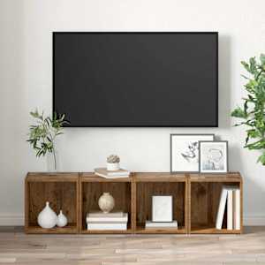 Sestava TV skříněk Nástěnný 2 pcs Staré dřevo 37 x 35 x 37,5 cm - obrázek 4