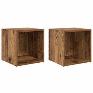 Sestava TV skříněk Nástěnný 2 pcs Staré dřevo 37 x 35 x 37,5 cm - obrázek 2