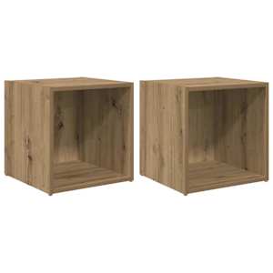 Sestava TV skříněk 2 pcs Artisanový dub kompozitní dřevo - obrázek 2