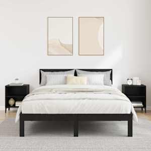 Noční skříňka 2 pcs Černý dub 40 x 30 x 50 cm kompozitní dřevo - obrázek 4