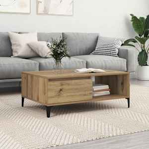 Klubska miza artisan hrast 90 x 60 x 35 cm Konstruiran les