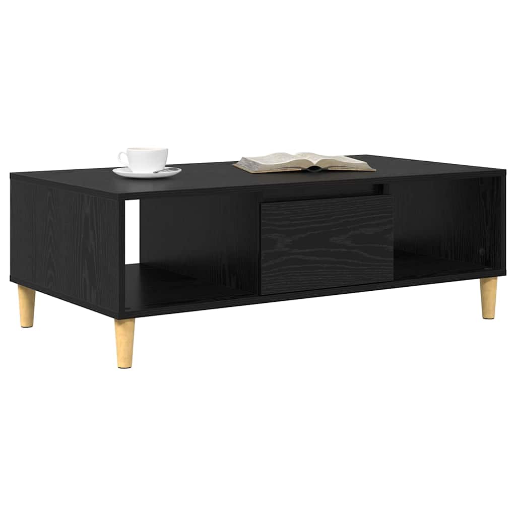 vidaXL met opslag met de deur Zwart eiken 103.5 x 60 x 35 cm Bewerkt hout