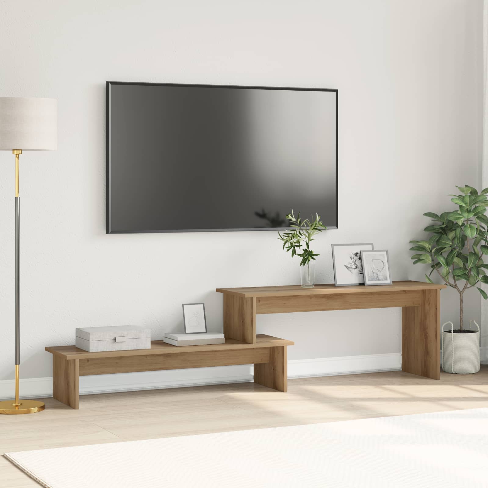 TV-tasosetti Artisan tammi 180,5 x 30 x 43 cm Tekninen puu
