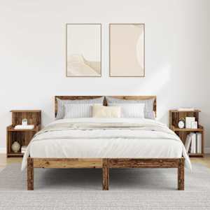 Noční skříňka 2 pcs Staré dřevo 40 x 35 x 60 cm - obrázek 1