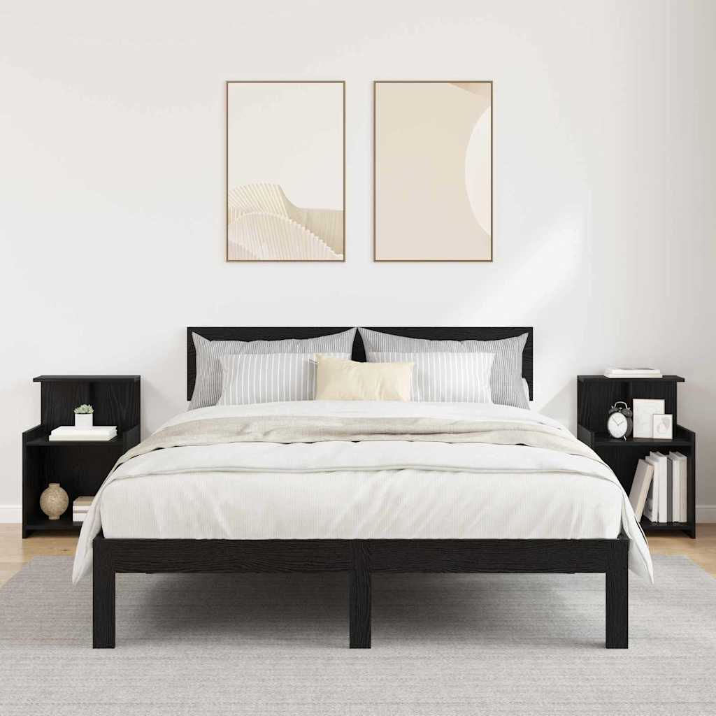 Нощни шкафчета 2 бр. Черен дъб 40x35x60 см Инженерна дървесина