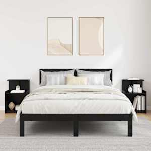 Noční skříňka 2 pcs Černý dub 40 x 35 x 60 cm kompozitní dřevo - obrázek 1
