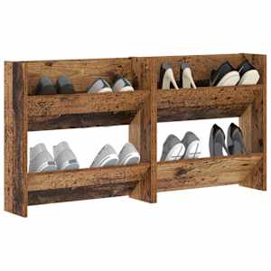 Skříň na obuv s policí 2 pcs Staré dřevo 60 x 18 x 60 cm - obrázek 3