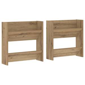 vidaXL Kinga kapp 2 tk 60 x 18 x 60 cm Tehispuit Artisan tamm