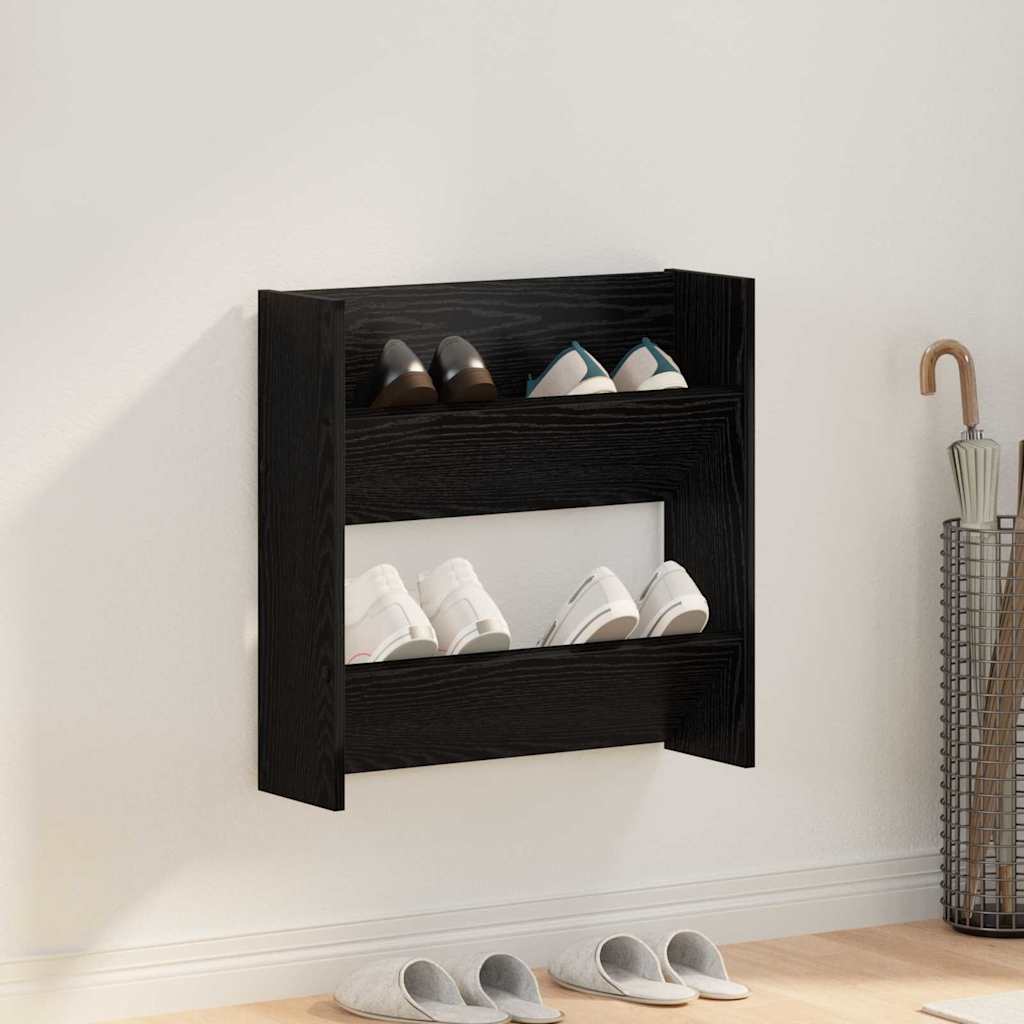 Väggskoskåp med hylla Övrigt Svart ek 60 x 18 x 60 cm Konstruerat trä