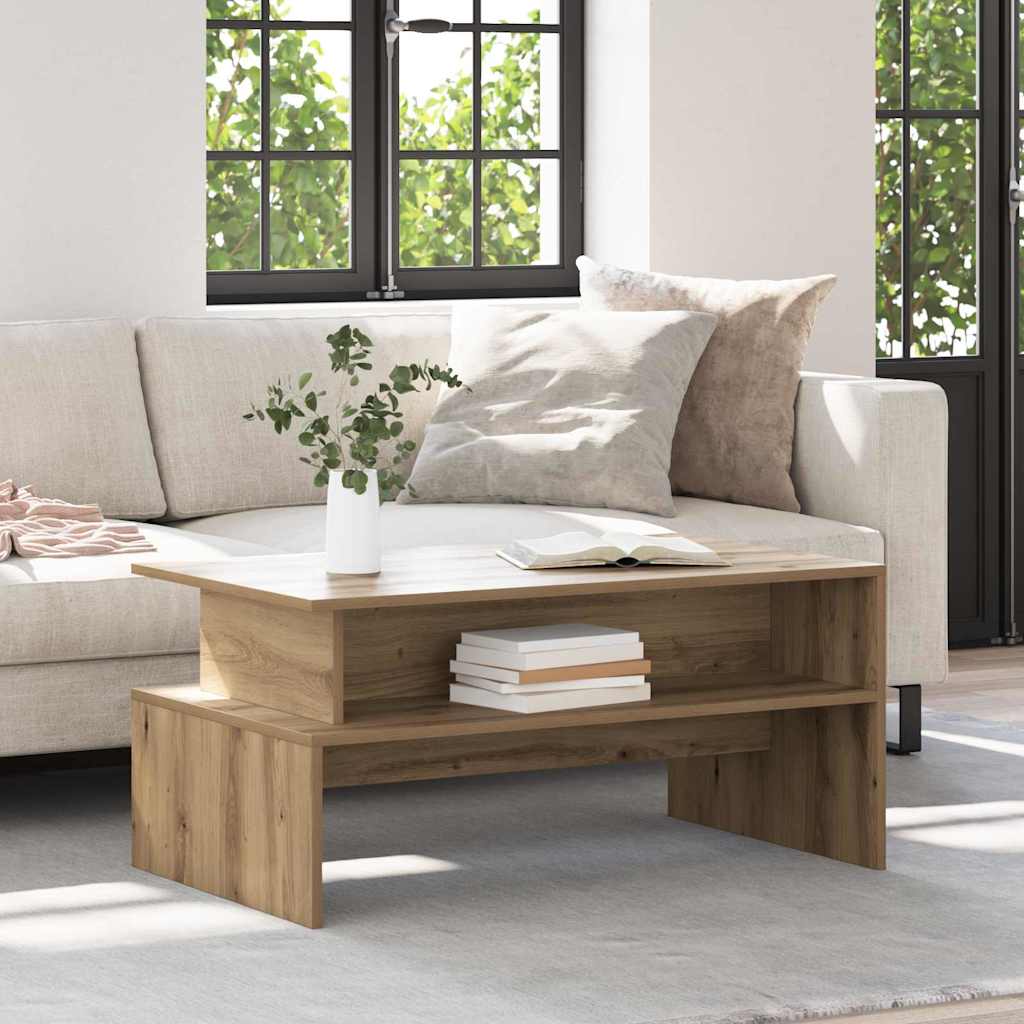 vidaXL Couchtisch Eiche handwerklich 90 x 55 x 42,5 cm Holzwerkstoff