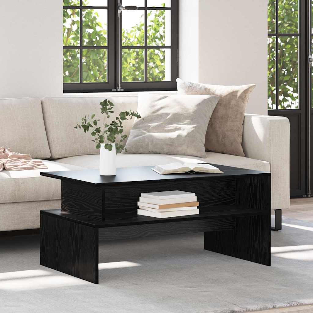 vidaXL Couchtisch Schwarze Eiche 90 x 55 x 42,5 cm Holzwerkstoff