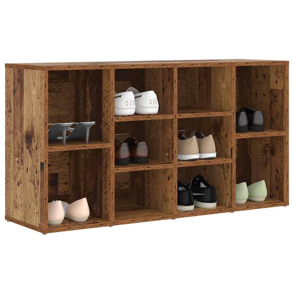 vidaXL Schoenenbank met plank Anders Oud hout 103 x 30 x 55 cm Bewerkt hout