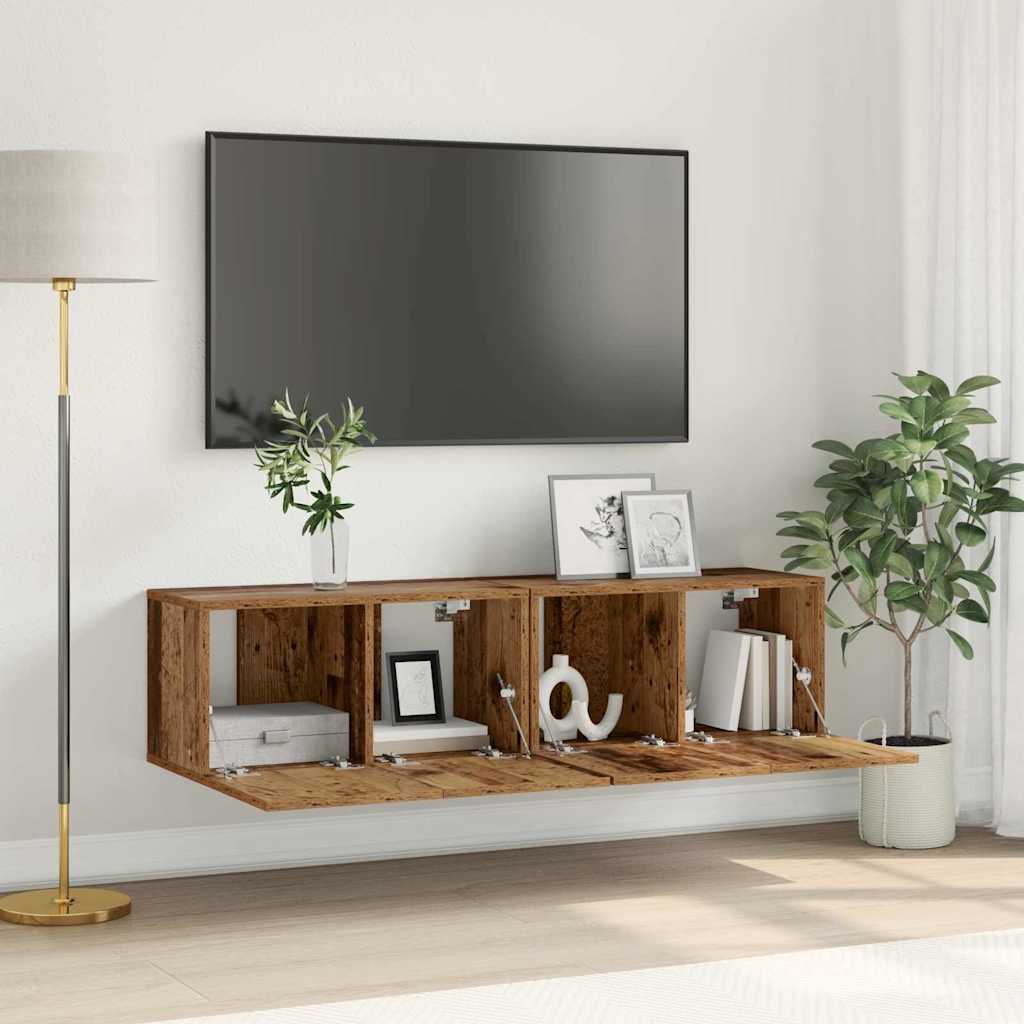 TV-Schranksystem Altes Holz Massivholz Altholz Mittel TV-Schrank