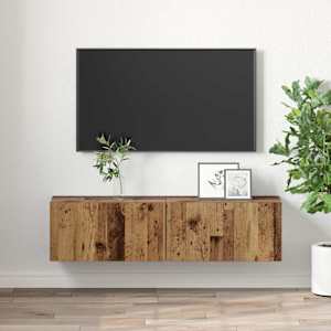 Sestava TV skříněk Nástěnný 2 pcs Vícebarevný 60 x 30 x 30 cm - obrázek 4