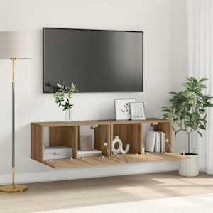 Komplet TV omaric 2 pcs Rjava 60 x 30 x 30 cm Konstruiran les