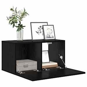 Sestava TV skříněk 2 pcs Černá 60 x 30 x 30 cm kompozitní dřevo - obrázek 3