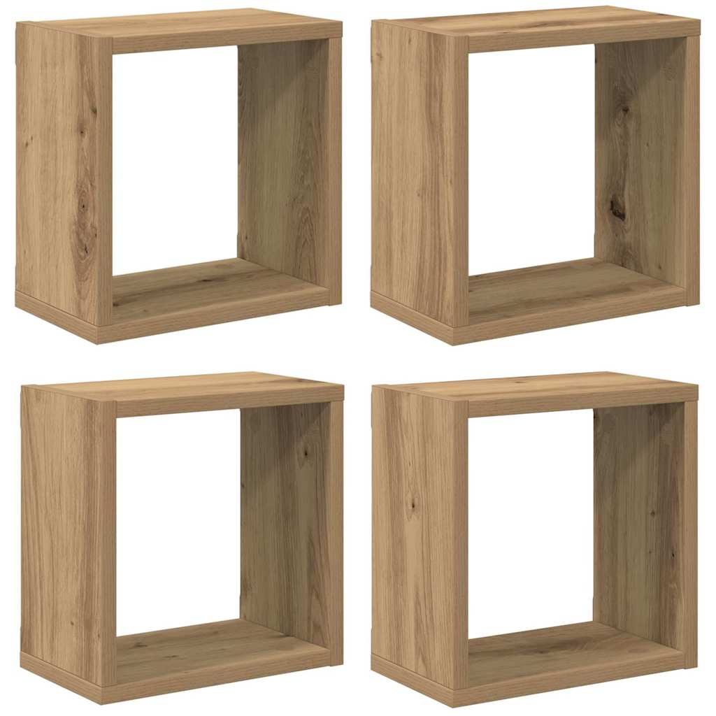 Seinäkiinnitetyt hyllyt Artisan tammi MDF viilulla 26 x 15 x 26 cm