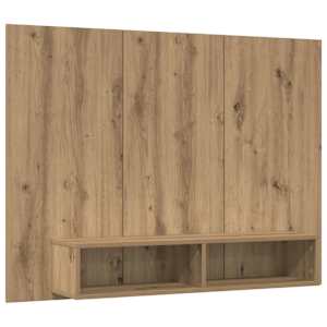 Sestava TV skříněk Nástěnný Artisanový dub 120 x 23,5 x 90 cm - obrázek 2