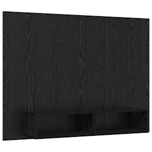 vidaXL Telerikapi komplekt 120 x 23,5 x 90 cm Must tamm Tehispuit