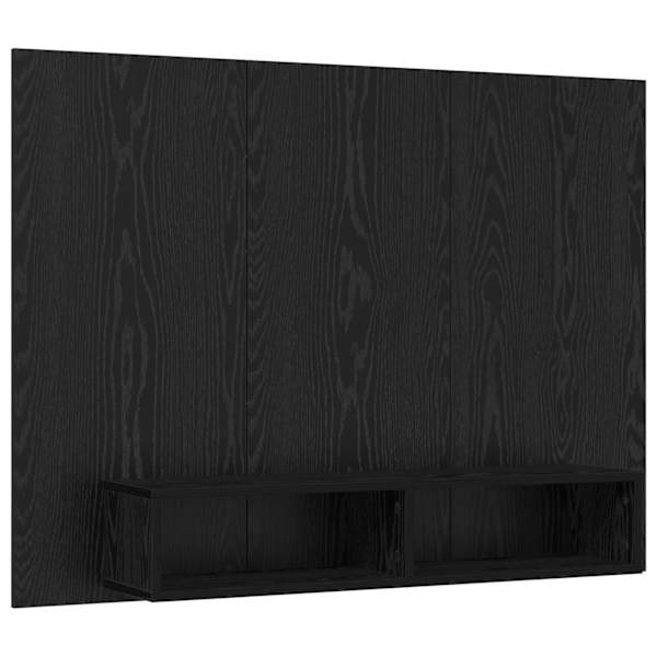 vidaXL Telerikapi komplekt 120 x 23,5 x 90 cm Must tamm Tehispuit