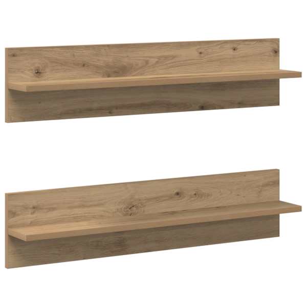 vidaXL Seinariiul 2 tk K&auml;sit&ouml;&ouml;puu 80 x 11,5 x 18 cm Tehispuit
