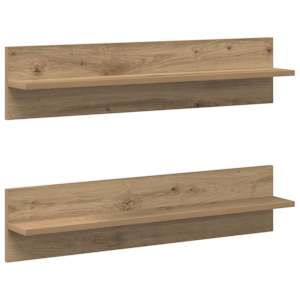 Nástěnná polička Nástěnná montáž 2 pcs Artisanový dub - obrázek 2