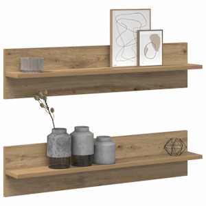 Nástěnná polička Nástěnná montáž 2 pcs Artisanový dub - obrázek 3